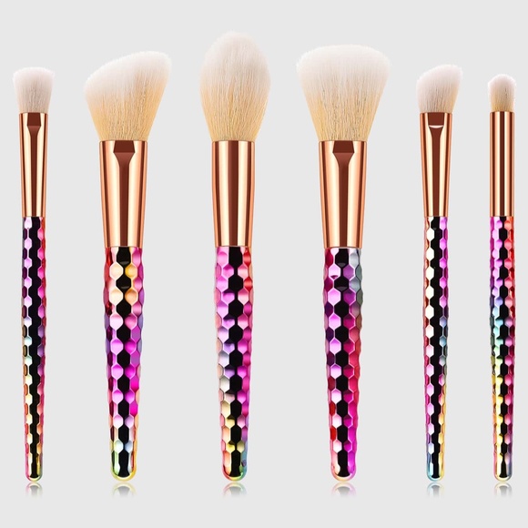 Makeup Rainbow Ombre 6 Piece Makeup Brush Set Poshmark
